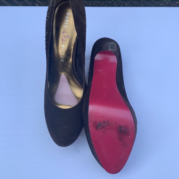 Platform pumps - Suede with gold details - Picture 2 of 2